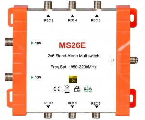 2x6 satellite multi-switch, Stand-Alone multiswitch