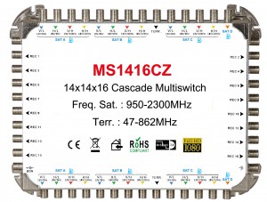 14x16 satellite multi-switch, Cascade multiswitch