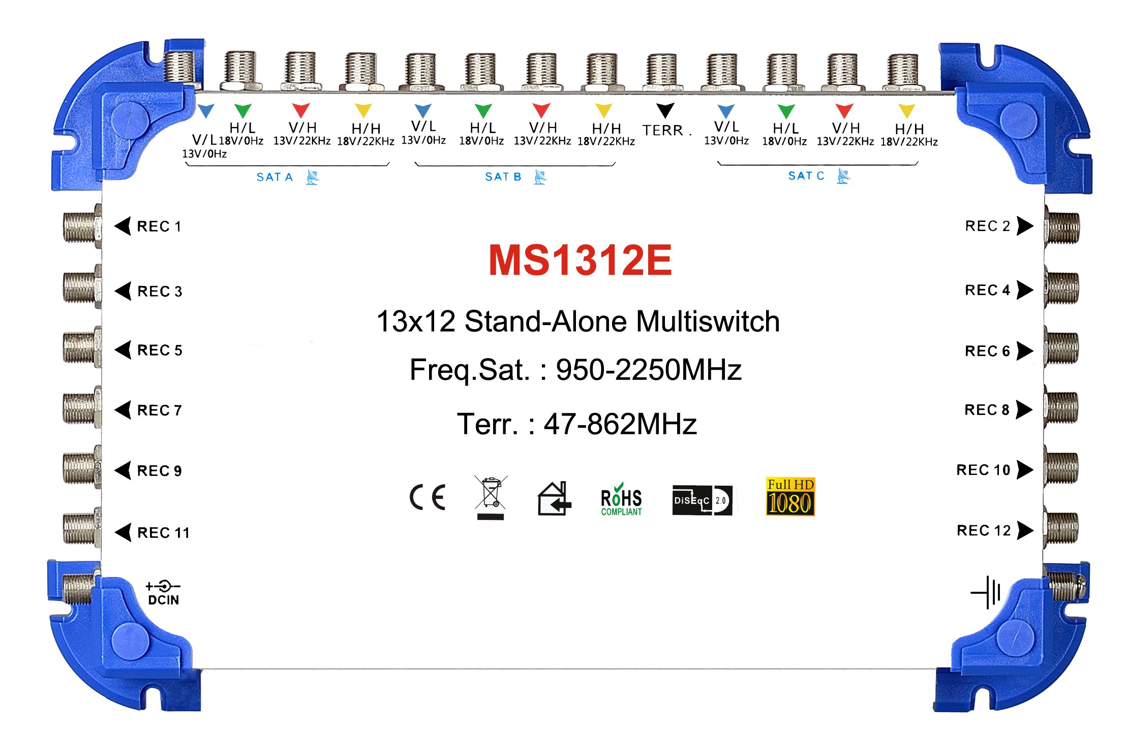 13x12 satellite multi-switch, Stand-Alone multiswitch