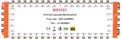 5x32 satellite multi-switch, Cascade multiswitch