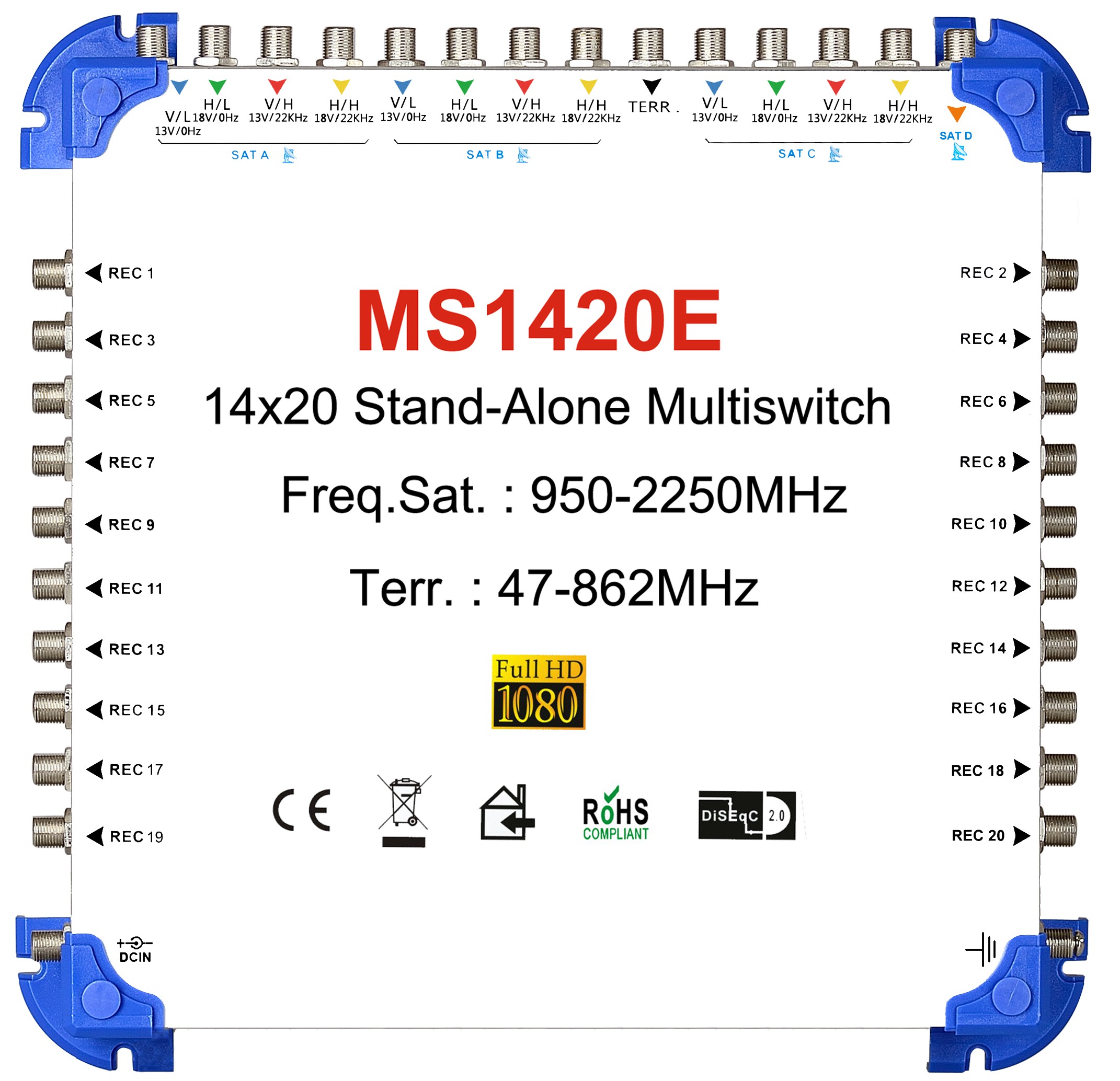 14x20 satellite multi-switch, Stand-Alone multiswitch