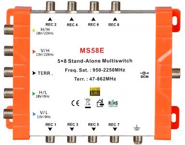 5x8 satellite multi-switch, Stand-Alone multiswitch