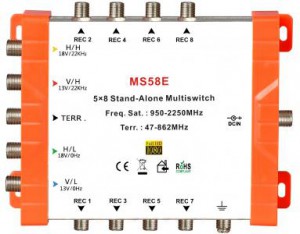 5x8 satellite multi-switch, Stand-Alone multiswitch