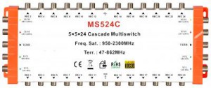 5x24 satellite multi-switch, Cascade multiswitch