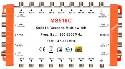 5x16 satellite multi-switch, Cascade multiswitch