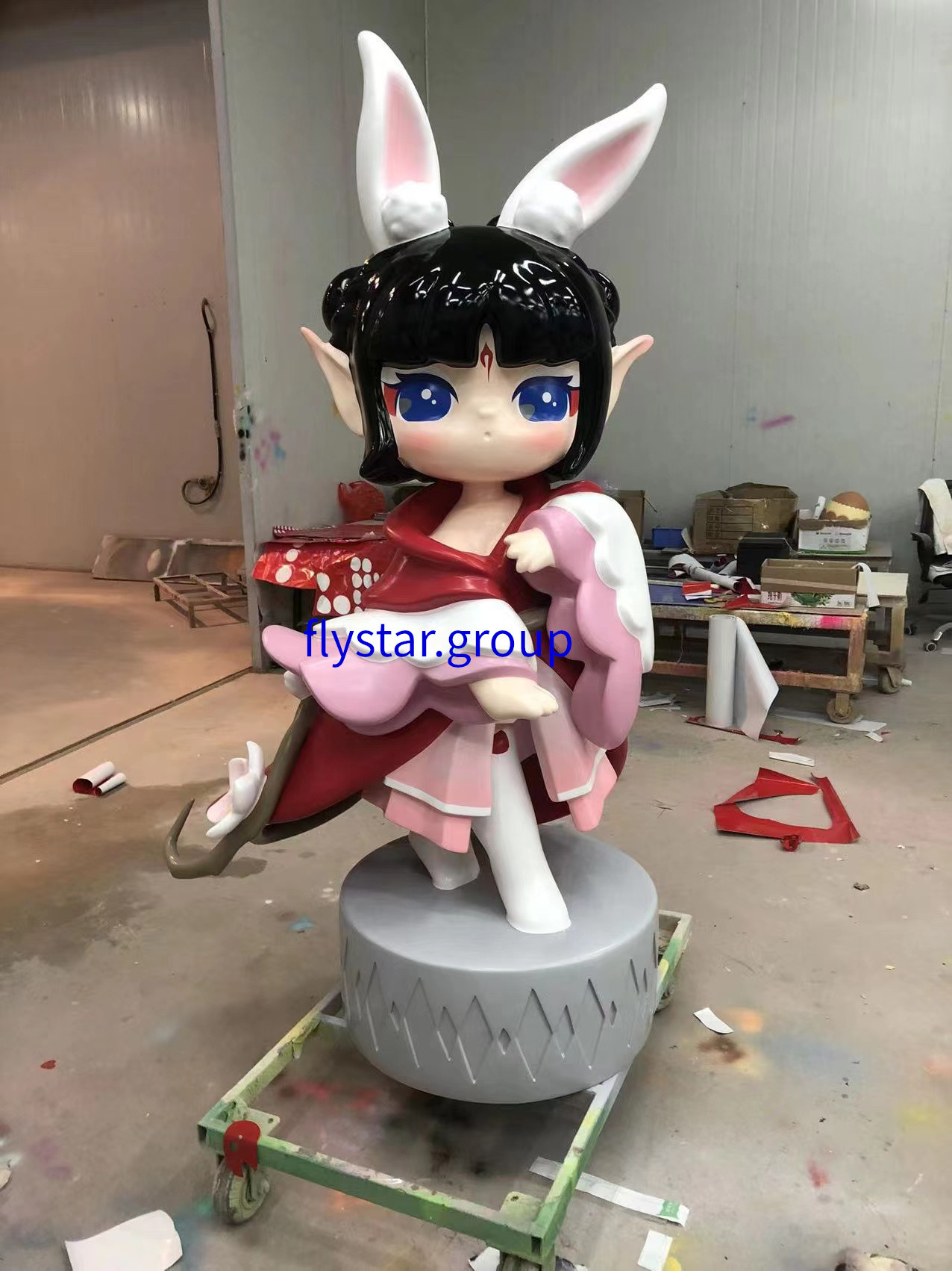 Fibre Reinforced Plastics (FRP) products formative art cartoon rabbit kid girl