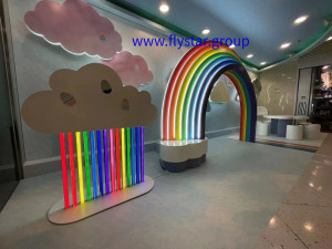 Glass Fibre Reinforced Plastics (GFRP) Products decoration commercial art display rainbow front desk center