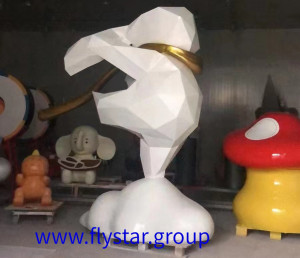 Glass Fibre Reinforced Plastics (GFRP) Products abstract formative art galloping rabbit