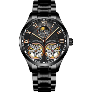 Ailang Genuine real tourbillon Men's Watch Double Flying Wheel ultra-thin ten famous brand hollow New Swiss Fully Automatic Mechanical Watch 8822B