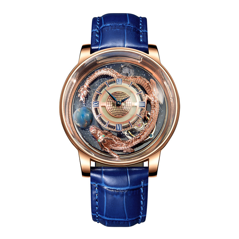 The Art of Time Golden Dragon Series Tourbillon Time Running Watch 6532/6539