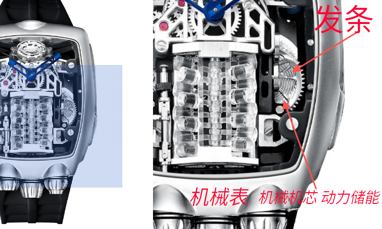 Space exploration spacecraft engine mechanical beauty Engine watch fully automatic mechanical watch men's sports wine barrel style  fashionable hollow transparent waterproof men's watch